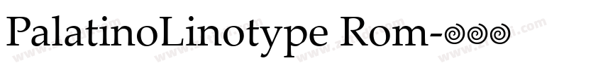 PalatinoLinotype Rom字体转换